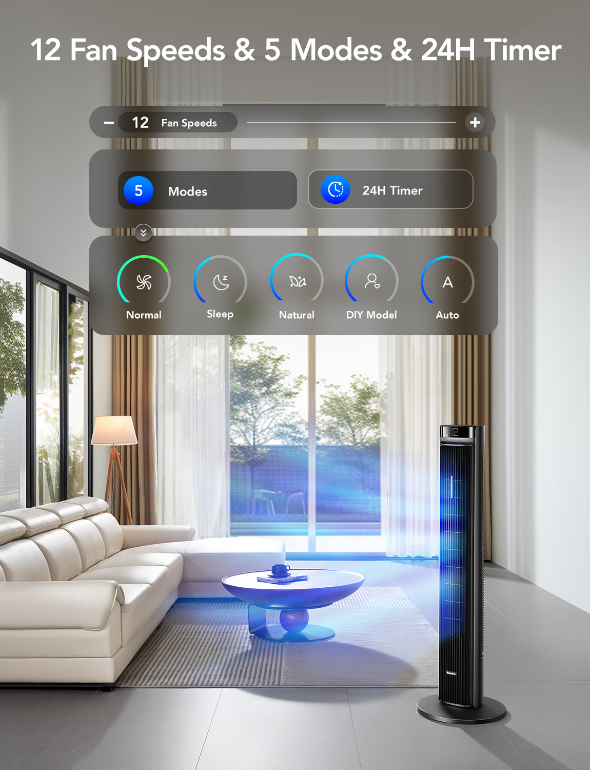 GoveeLife 42'' Smart Tower Fan 2 Max
