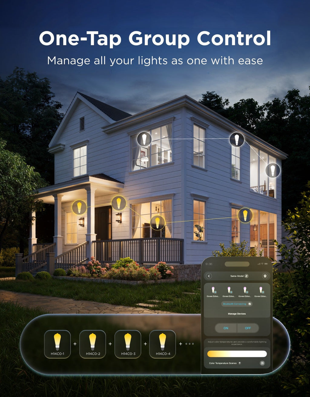 Govee ST19 Smart Edison Light Bulb E26 500lm
