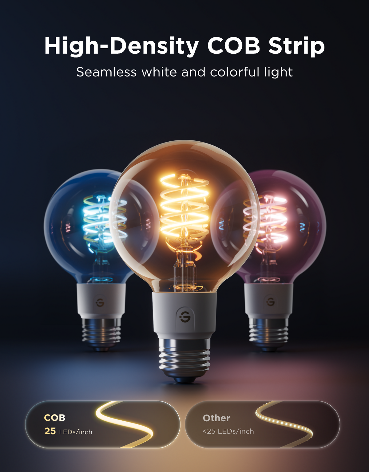 Govee G25 Smart Edison Light Bulb E26 500lm