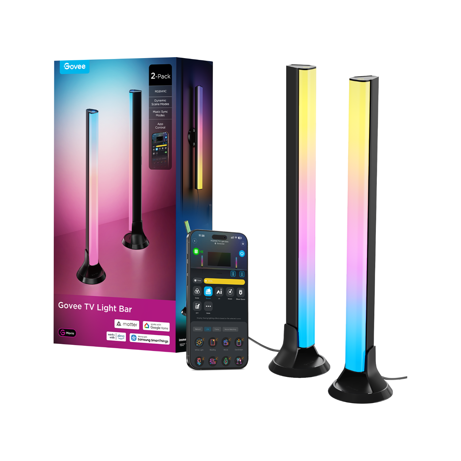 Govee RGBWIC TV Light Bars for 45-70 inch TVs