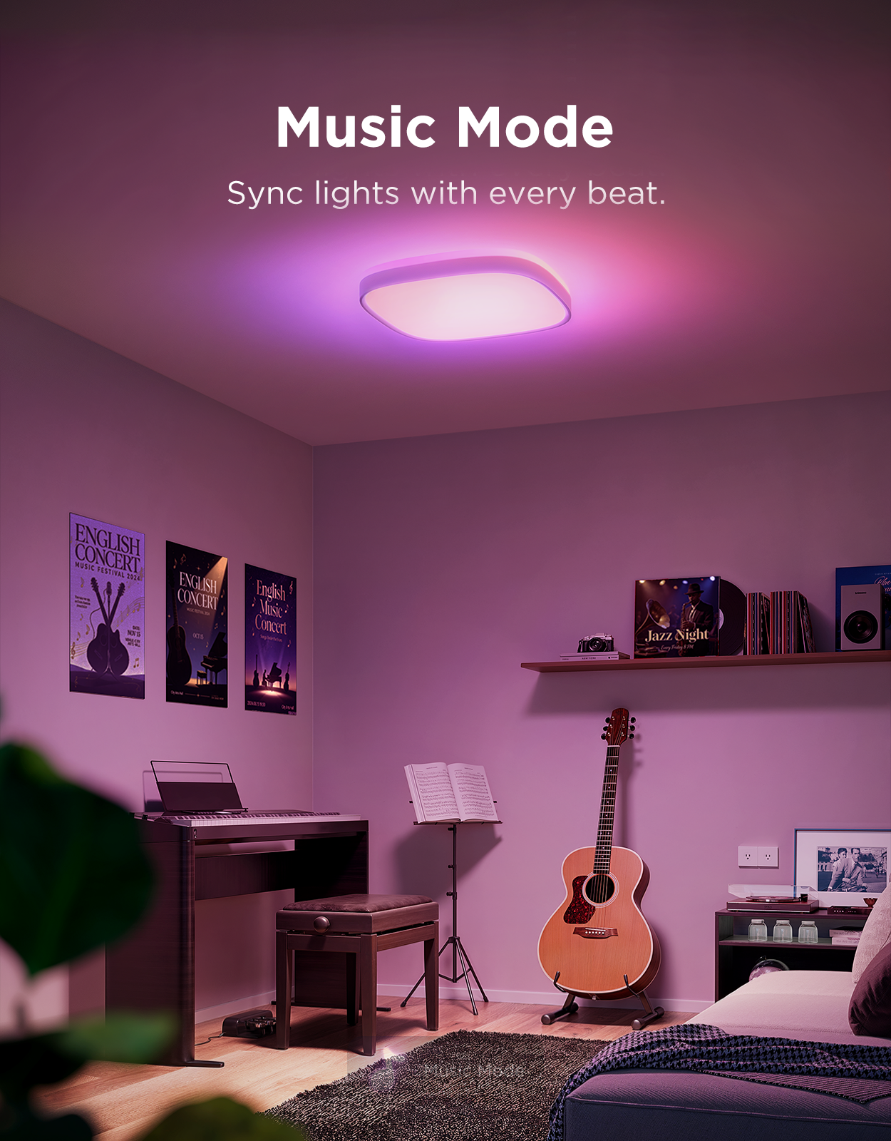 Govee 12-Inch RGBWW + RGBIC Smart Ceiling Light