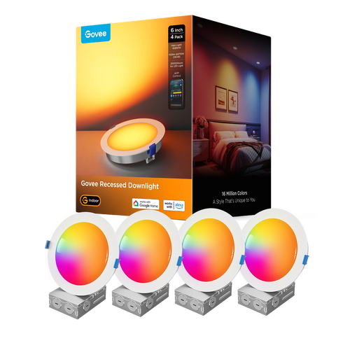 Govee 6-Inch Smart RGBWW Recessed Lights