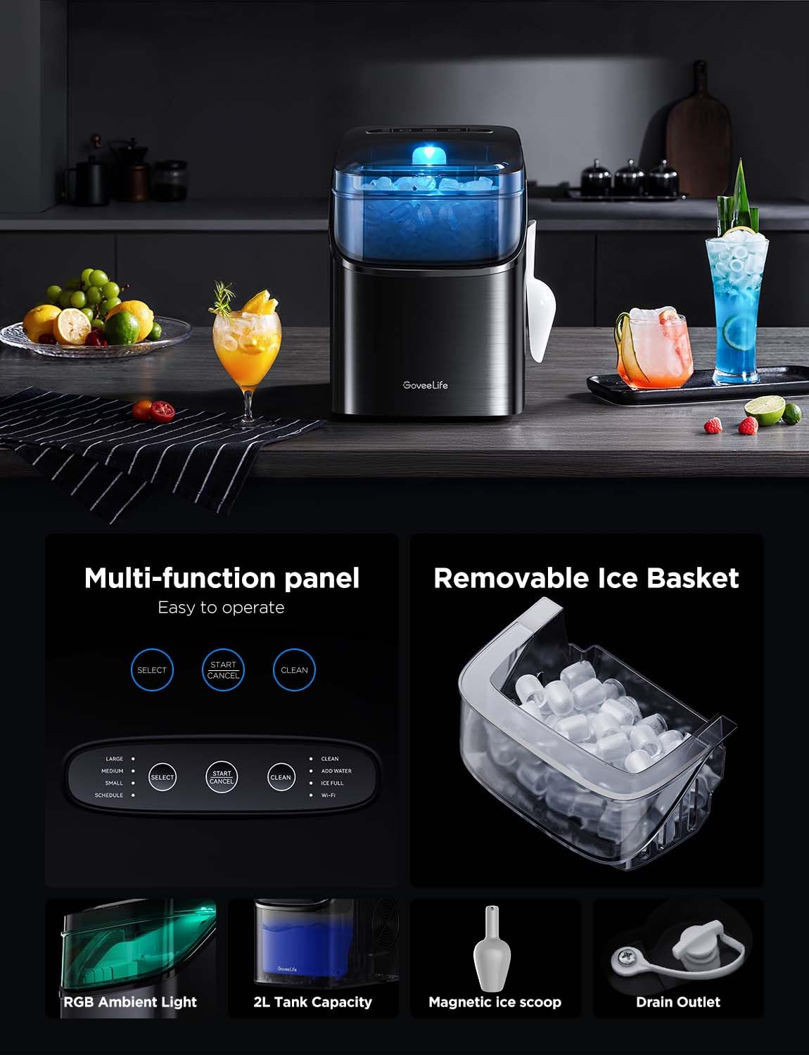 GoveeLife Smart Countertop Ice Maker 1s