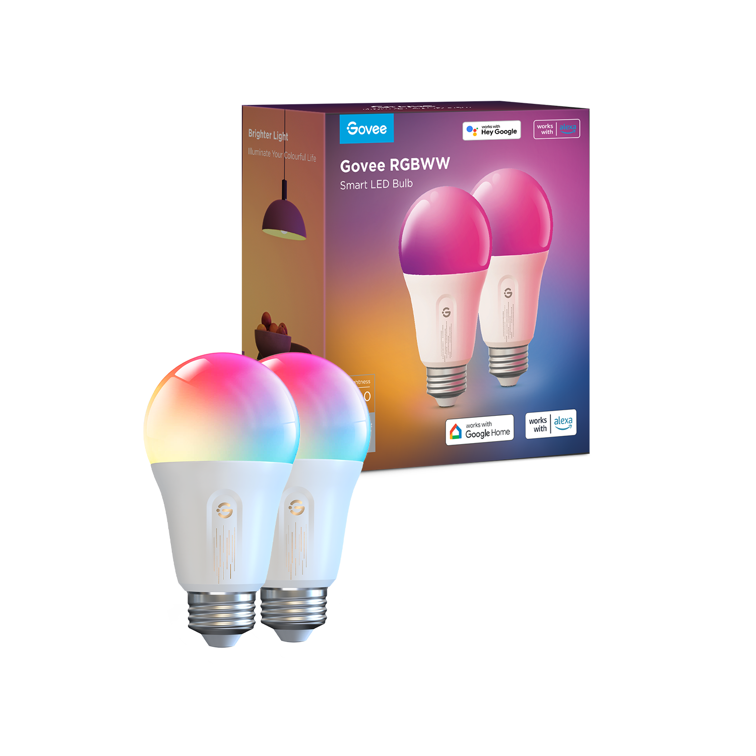 Govee A19 Smart RGBWW Bulbs E26 1200lm