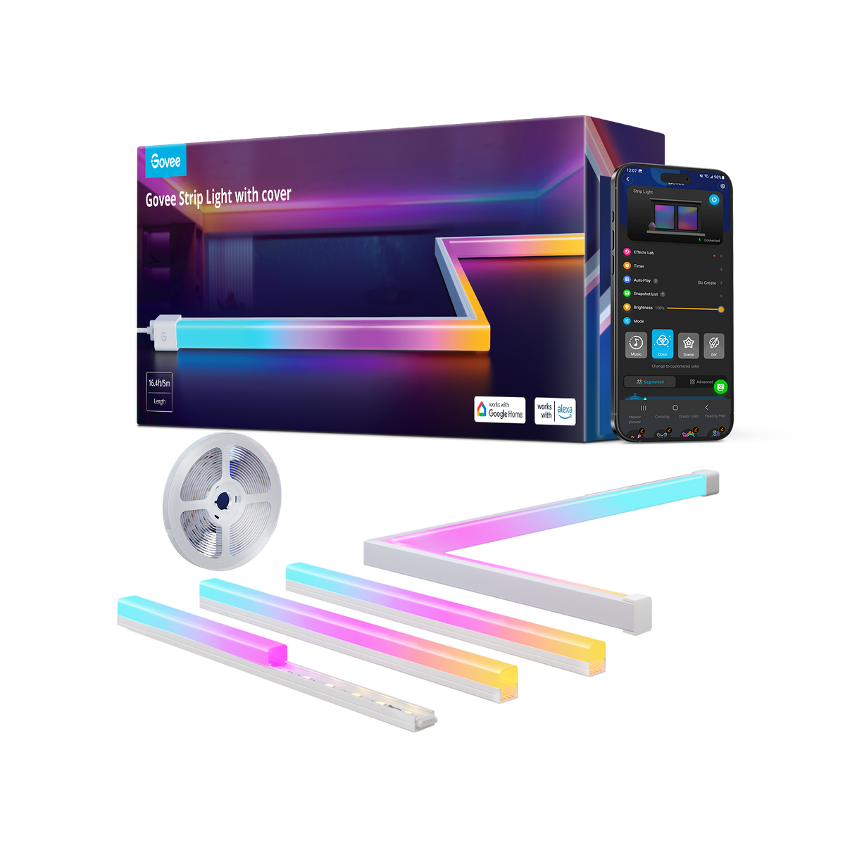 Govee RGBIC LED Strip Lights with Covers