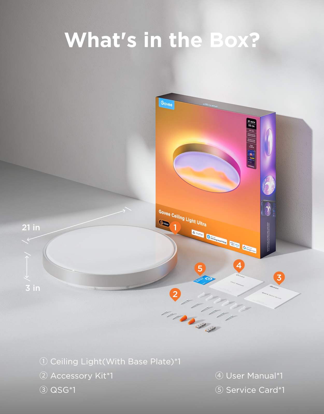 Govee 21-Inch Smart Ceiling Light Ultra