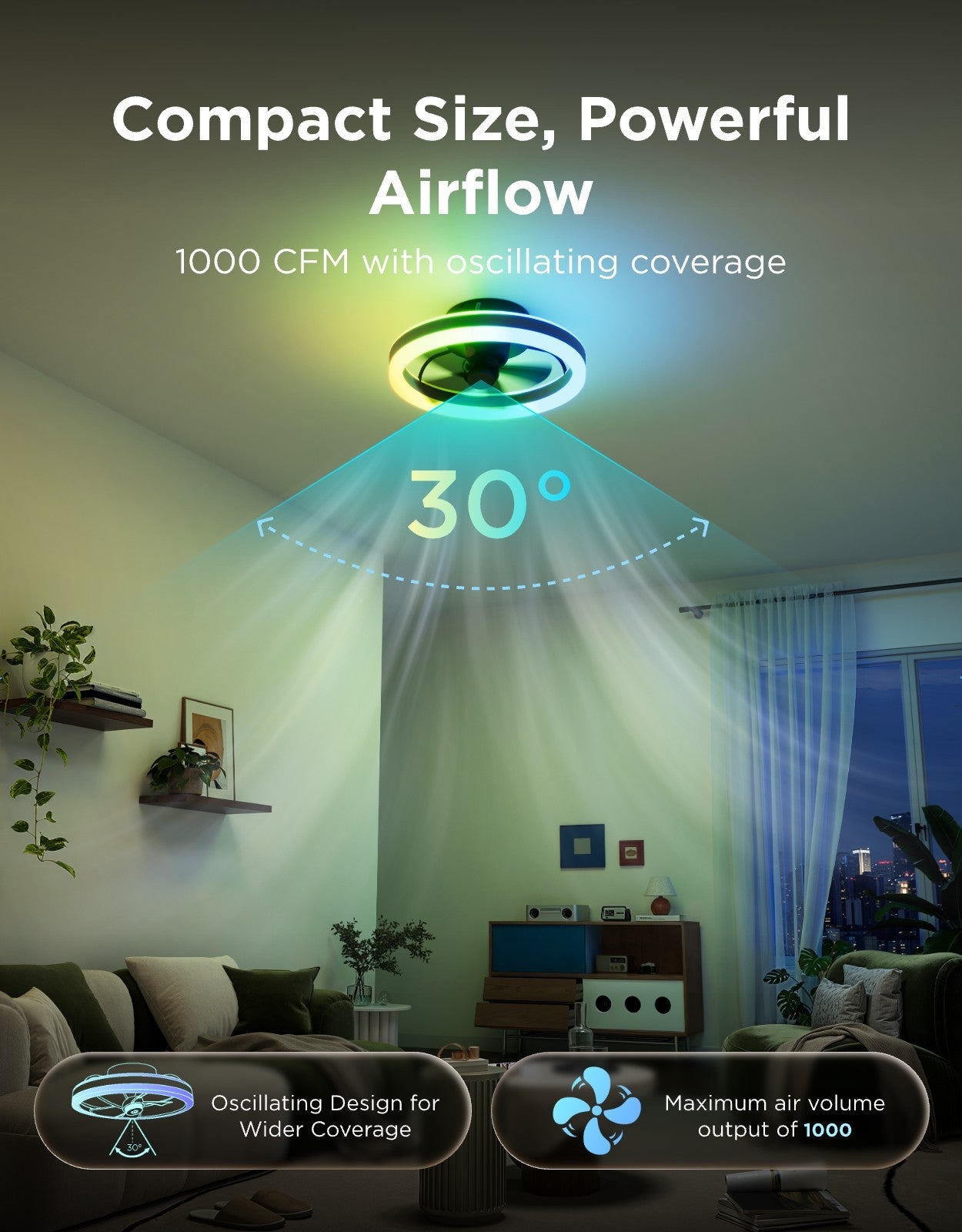 Govee 20-Inch Ceiling Fan With Lights