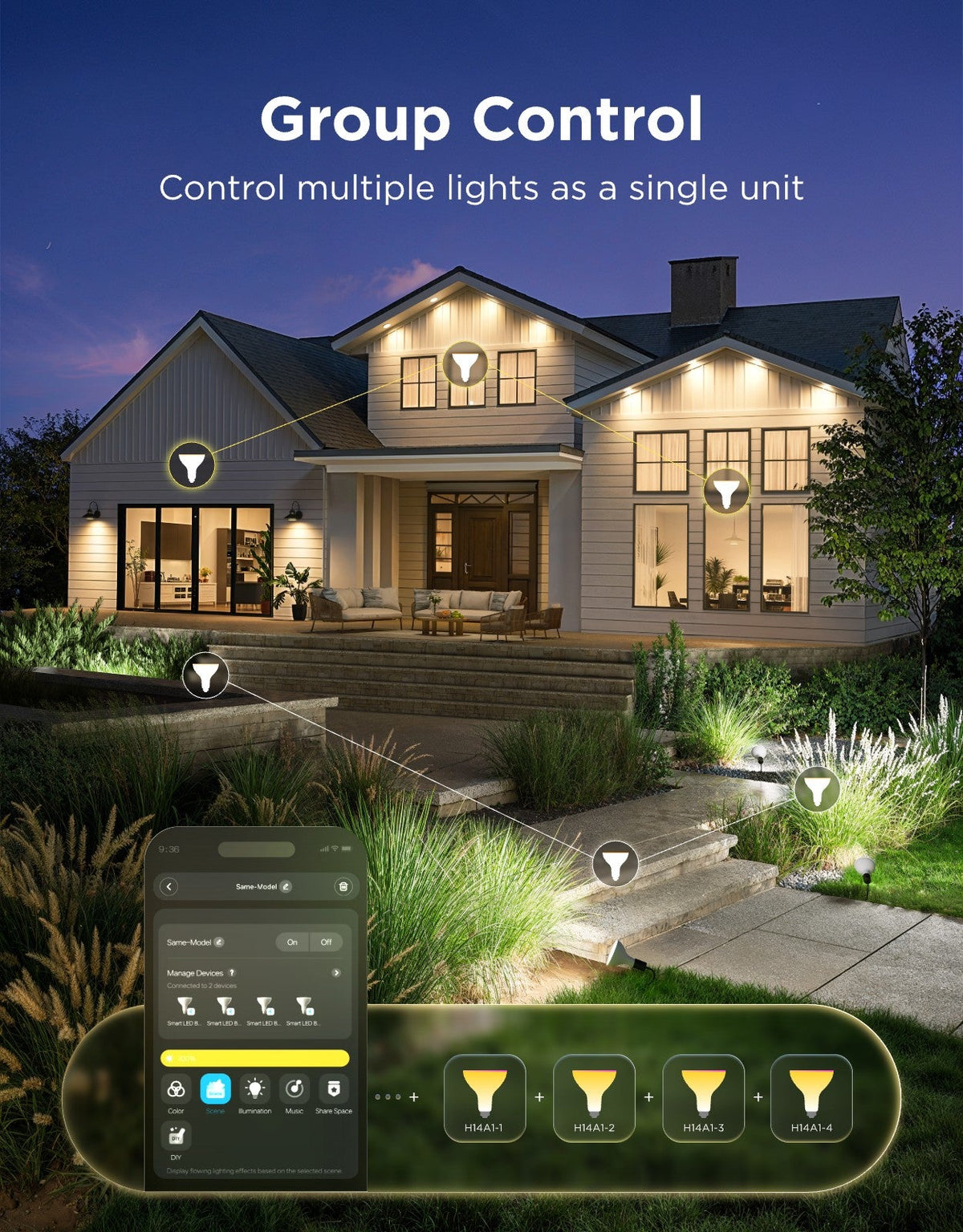 Govee PAR38 Smart Outdoor Bulb E26 1300lm