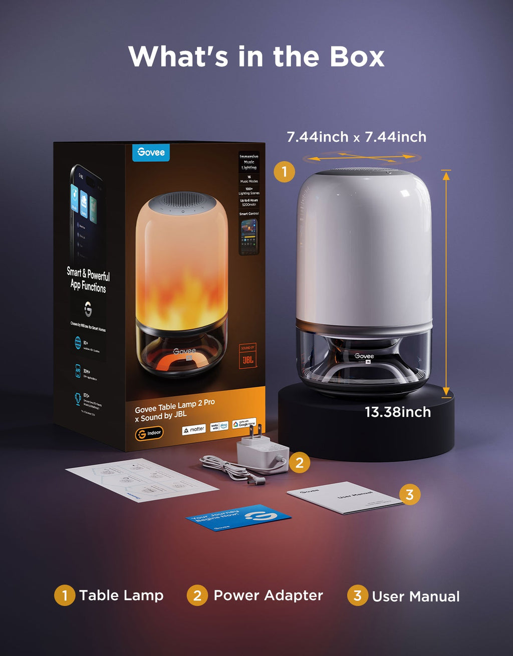Govee Table Lamp 2 Pro x Sound by JBL