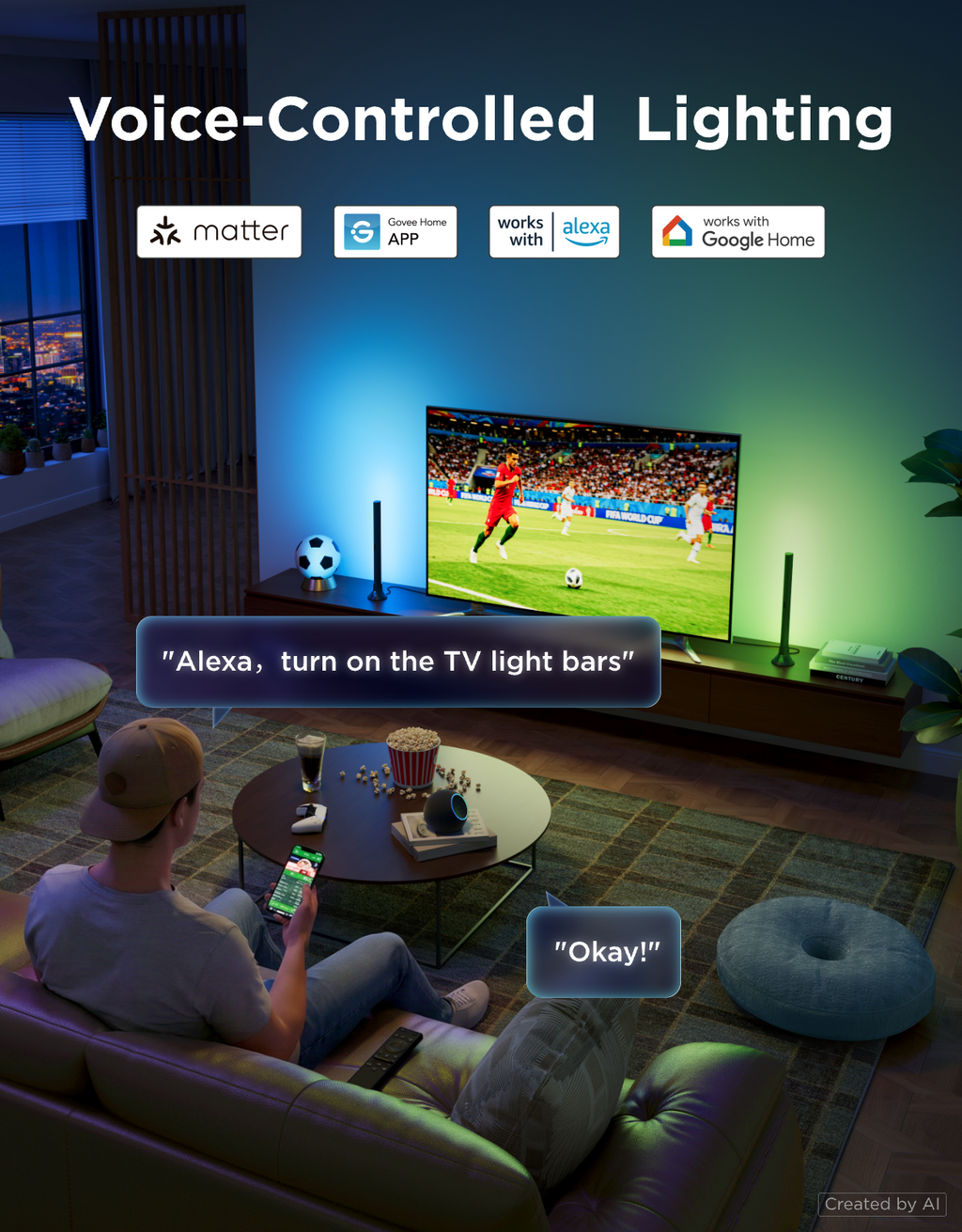 Govee RGBWIC TV Light Bars for 45-70 inch TVs