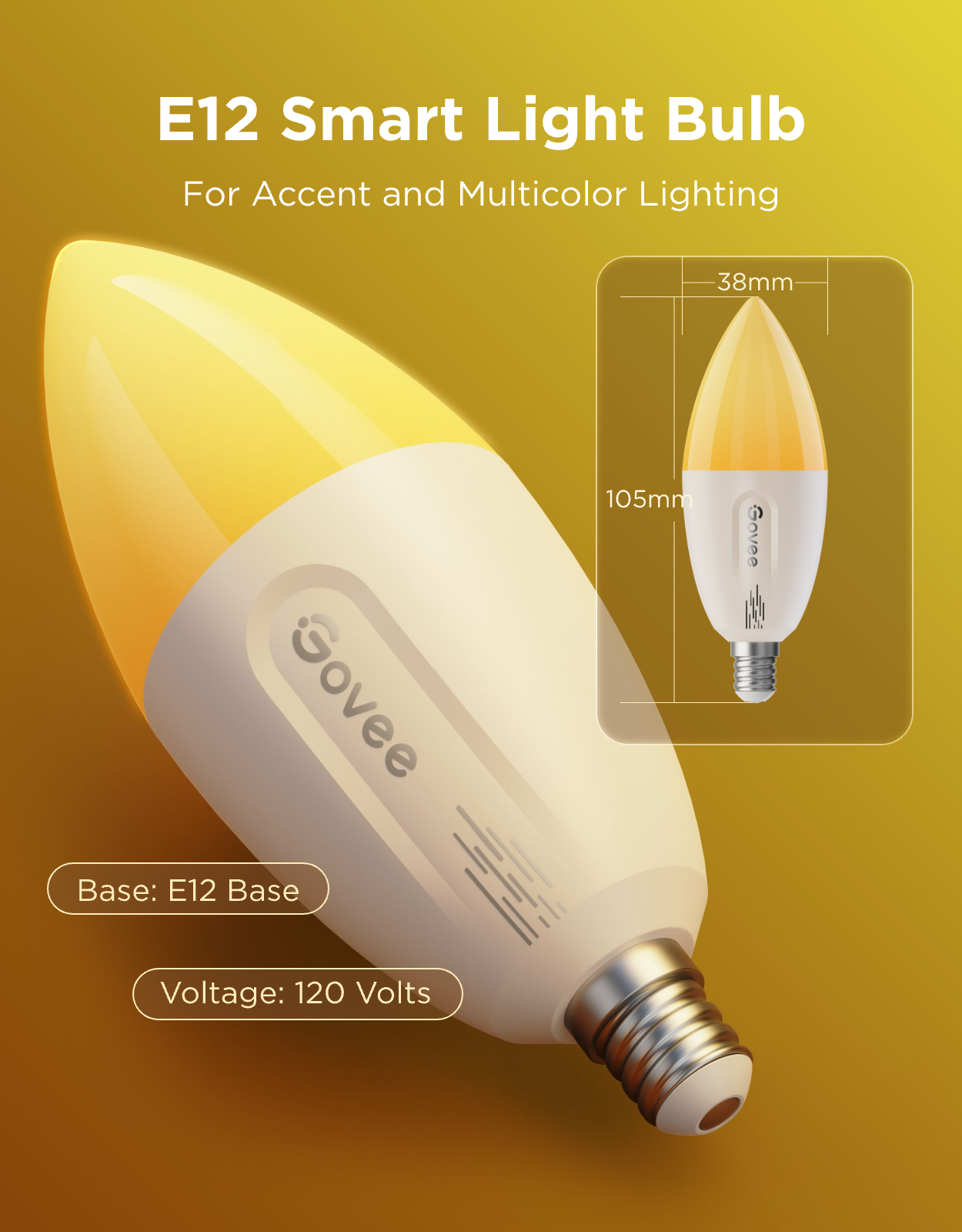 Govee E12 Smart Candle Light Bulbs B11 450lm